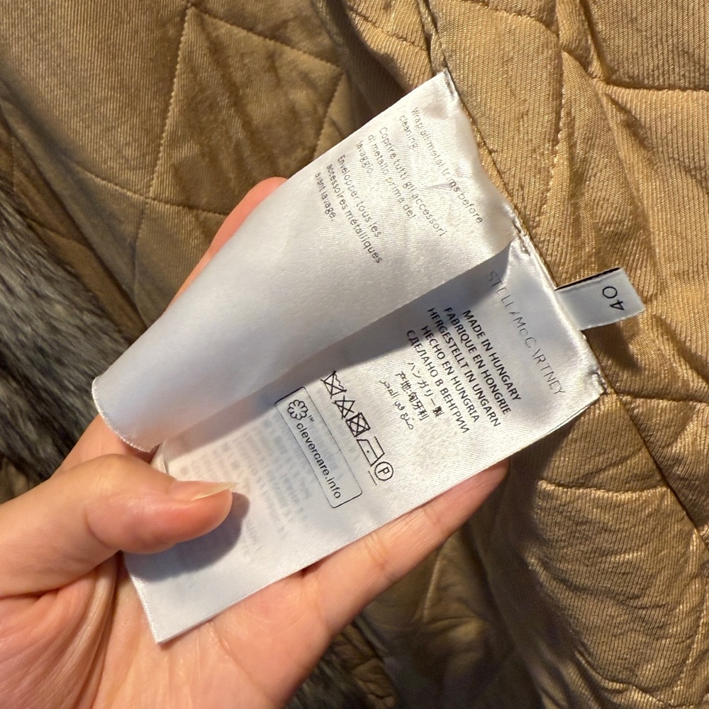 Stella McCartney faux fur lining hooded winter parka coat size IT40 - Picture 15 of 15